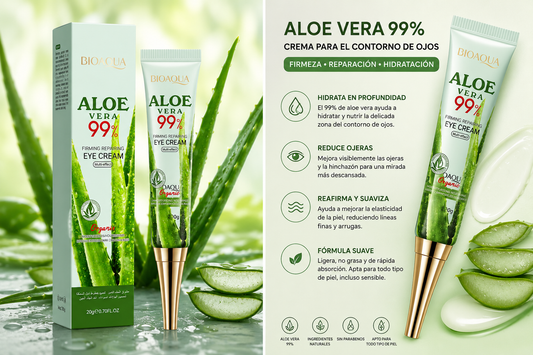 CONTORNO DE OJOS REPARADOR REAFIRMANTE ALOE VERA 99% 20GR. BIOAQUA