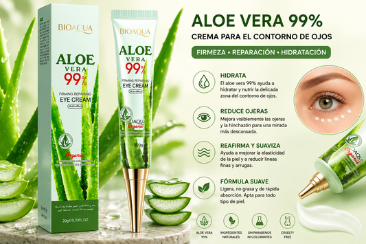 CONTORNO DE OJOS REPARADOR REAFIRMANTE ALOE VERA 99% 20GR. BIOAQUA