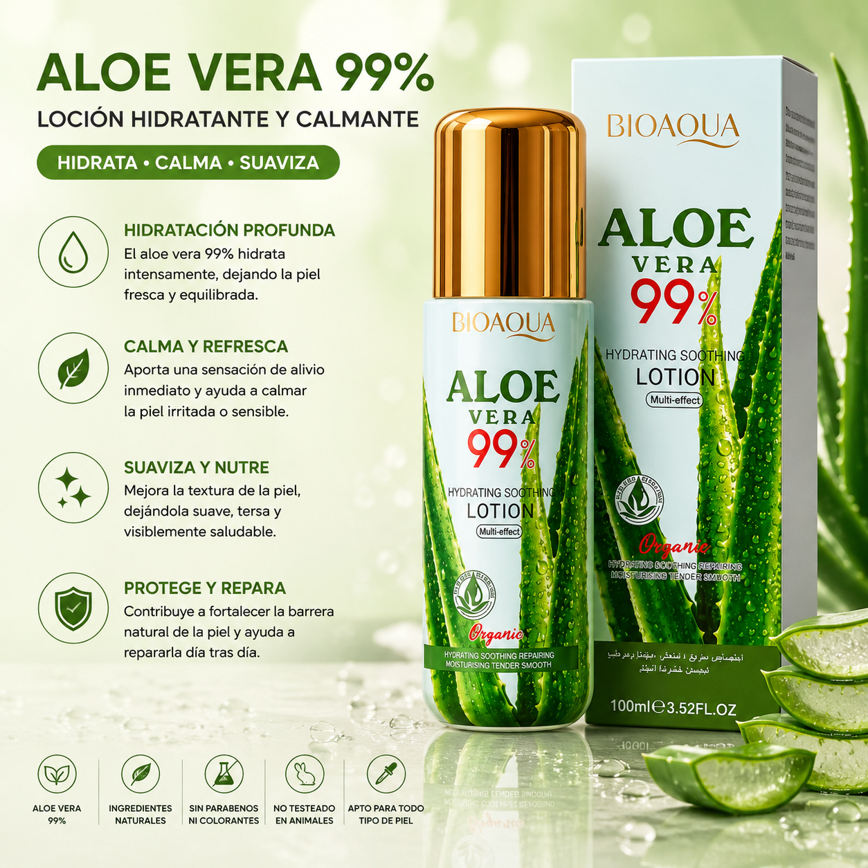 Pack Aloe Vera 99% BIOAQUA